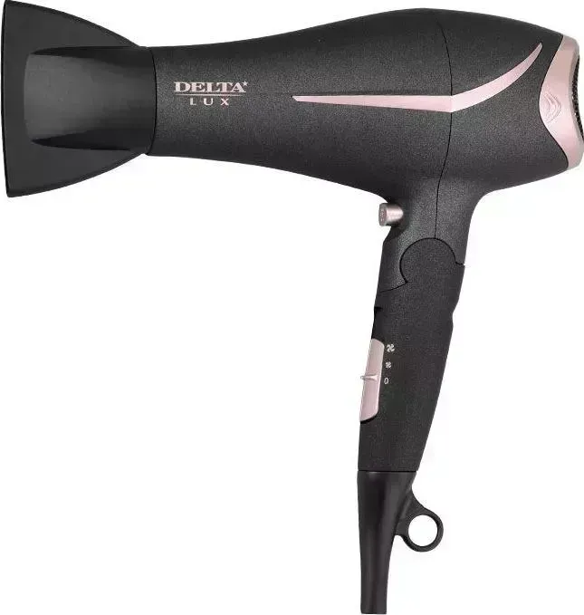 Фен DELTA LUX DL-0940 черный с розовым