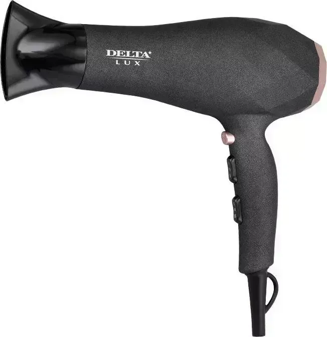 Фен DELTA LUX DL-0941 черный с розовым