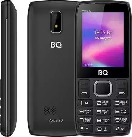 Телефон BQ 2400L Voice 20 черный/серый