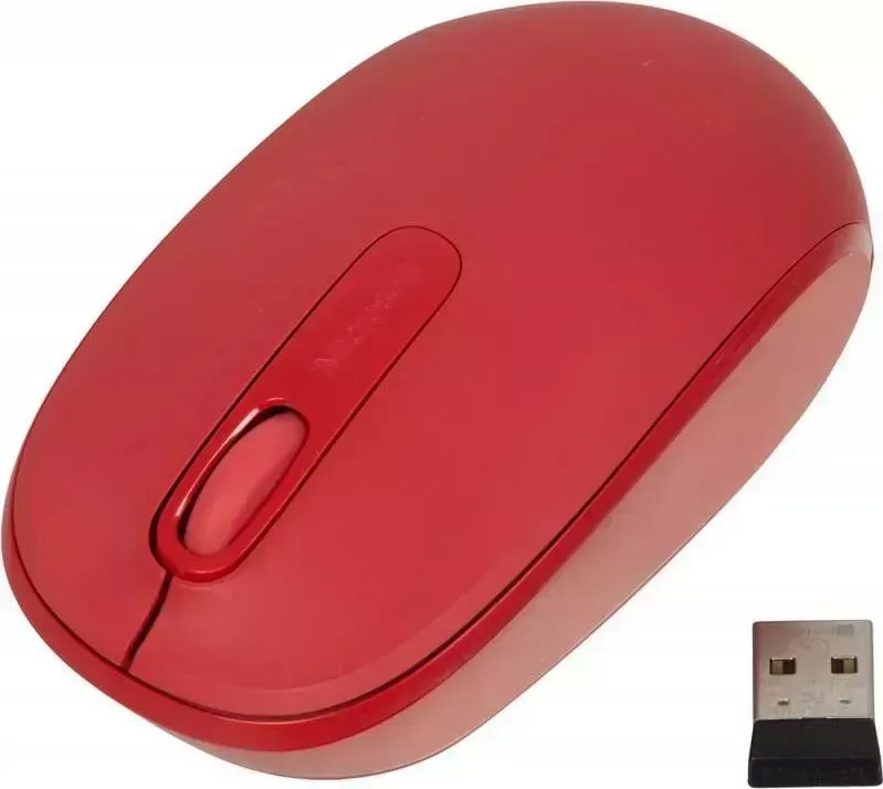 Мышь компьютерная MICROSOFT Mobile Mouse 1850 красный (U7Z-00034)