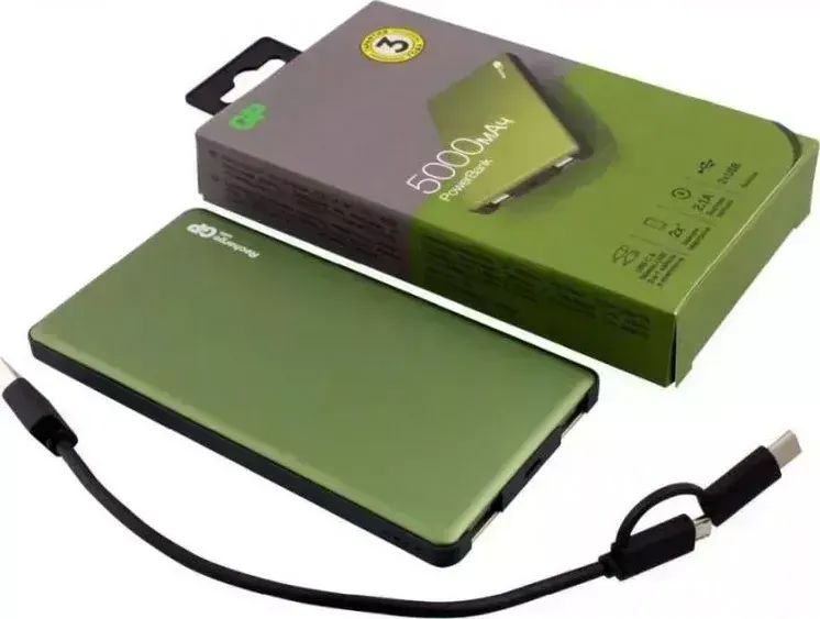 Внешний аккумулятор GP Portable PowerBank MP05 зеленый