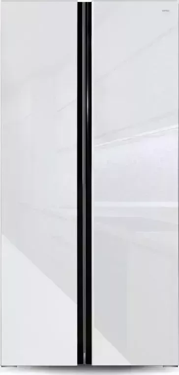 Холодильник GINZZU NFK-462 SbS белое стекло inverter