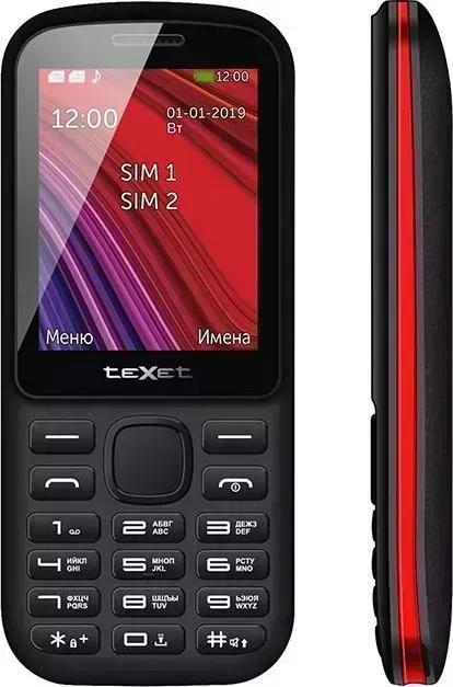 Мобильный телефон TeXet teXet TM-208 черный-красный
