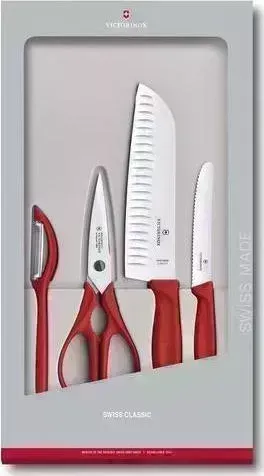 Набор ножей Victorinox Swiss Classic Kitchen (6.7131.4G) красный