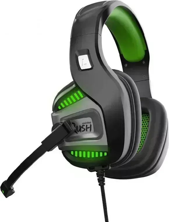 Наушники Rush Smartbuy RUSH PUNCHEM SBHG-9700 черный/зеленый