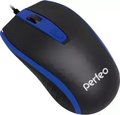 Мышь компьютерная  Perfeo PF-383-OP-B/BL черный/синий (PF-4929)