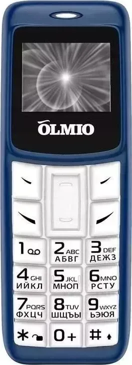 Телефон    Olmio A02 синий-белый