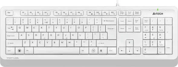 Клавиатура A4TECH Fstyler FK10 USB белый/серый