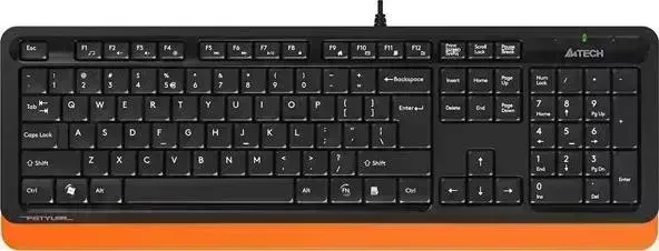 Клавиатура A4TECH Fstyler FK10 USB черный/оранжевый