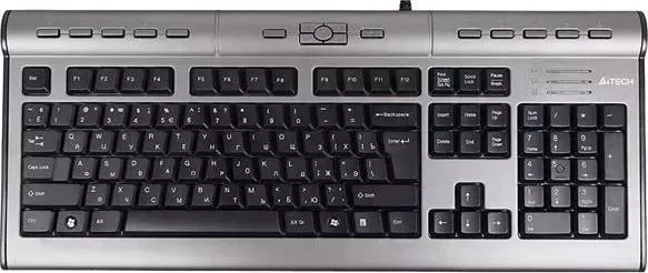 Клавиатура A4TECH KLS-7MUU USB серебристый/черный