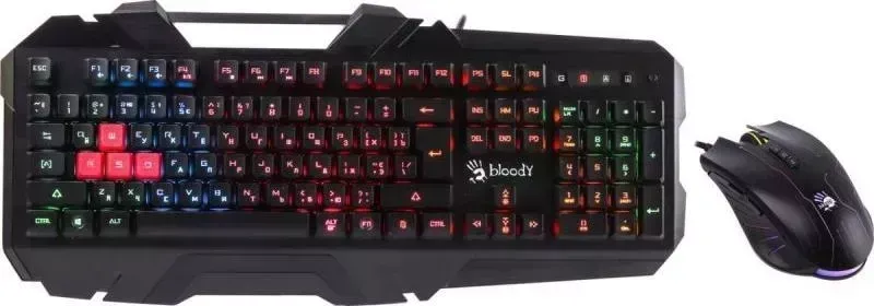 Клавиатура и мышь A4TECH B2500 USB черный Комплект мыши и клавиатуры