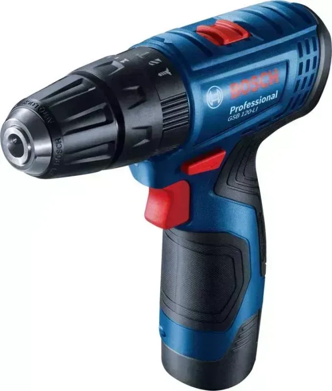 Дрель аккумуляторная BOSCH GSB 120 Li, кейс, 2x2,0Ач (06019G8100)
