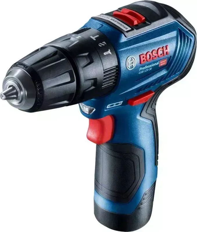 Дрель аккумуляторная BOSCH GSB 12V-30 кейс, 2x2.0Ач (06019G9120)