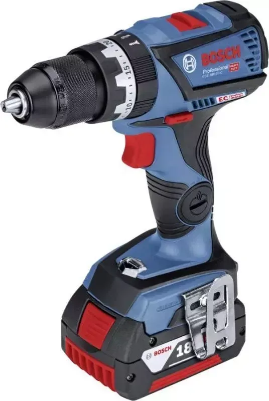 Дрель аккумуляторная BOSCH GSB 18V-60 C 2x5,0Ач (06019G2100)