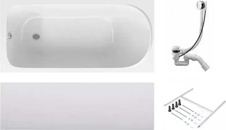 Акриловая ванна Am.Pm Sense 170x70см (+каркас, слив-перелив) W75A-170-070W-KL