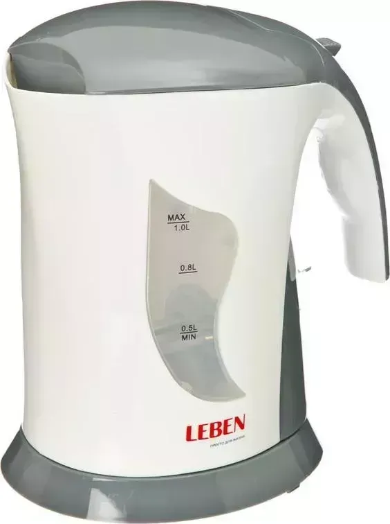 Чайник электрический LEBEN 291-868 белый с серым