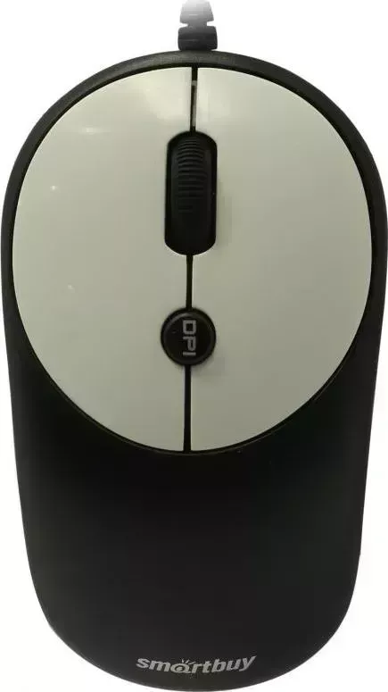 Мышь компьютерная  Smartbuy SBM-382-W черный/белый
