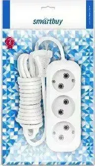 Удлинитель  Smartbuy SBE-10-3-1.5-N 3роз. 1.5м (10А/2.2кВт, ПВС 2х1.0)