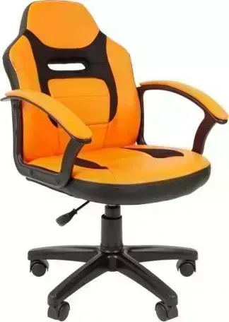 Кресло офисное CHAIRMAN Kids 110 экопремиум черный/оранжевый