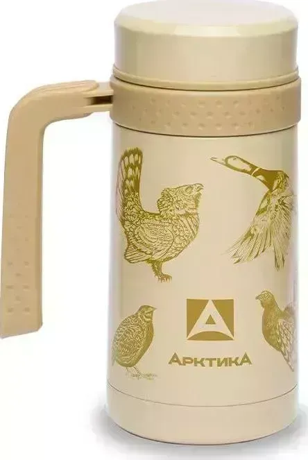 Термос Арктика 412-500 бежевый/птицы