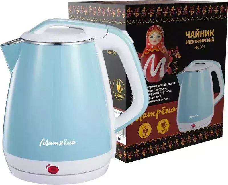 Чайник Матрена MA-004 бело-голубой