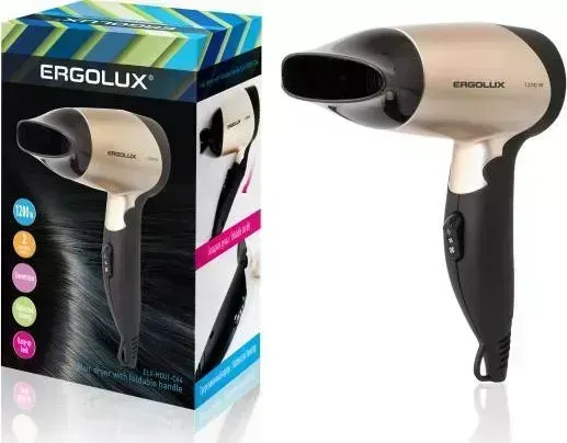 Фен  Ergolux ELX-HD01-C64 черный/золото