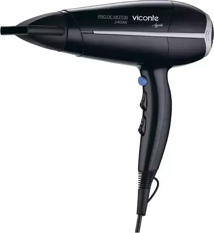 Фен VICONTE VC-3750 черный с серым