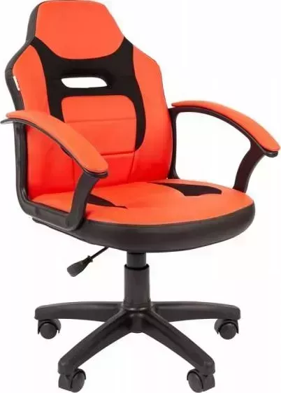 Кресло офисное CHAIRMAN Kids 110 экопремиум черный/красный
