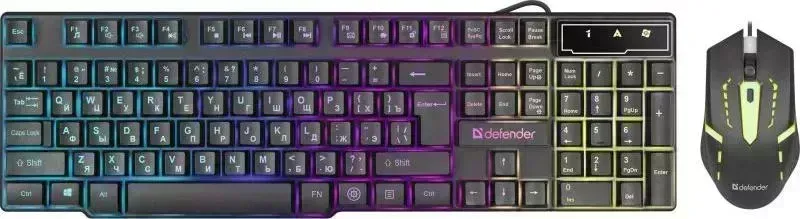 Клавиатура и мышь DEFENDER Sydney C-970 черный (45970) Комплект мыши и клавиатуры