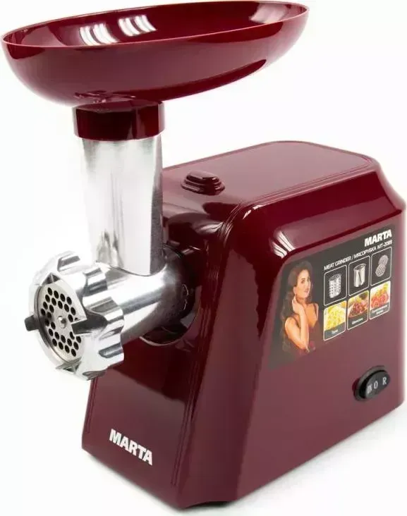 Мясорубка MARTA MT-2089 бордовый гранат
