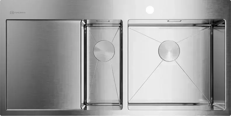 Мойка кухонная OMOIKIRI Akisame 100-2-IN-R нержавеющая сталь