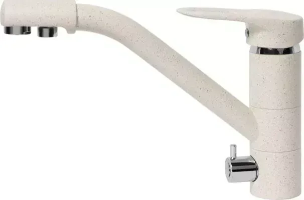 Смеситель для кухни  АкваГранитЭкс C-6040 бежевый (328)