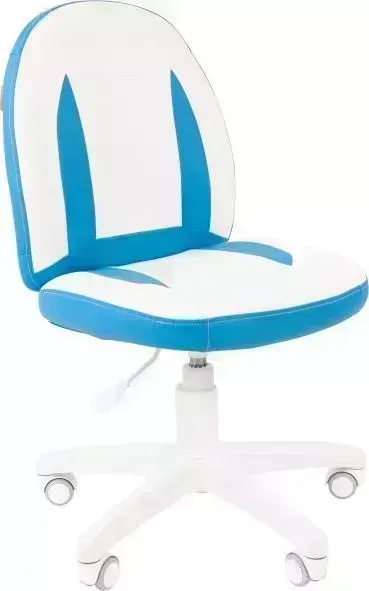 Кресло офисное CHAIRMAN Kids 122 экопремиум белый/голубой