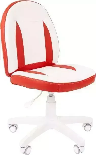 Кресло офисное CHAIRMAN Kids 122 экопремиум белый/красный