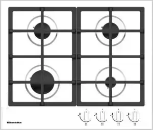 Панель варочная газовая ELECTRONICSDELUXE TG4 750231F-024 ЧР