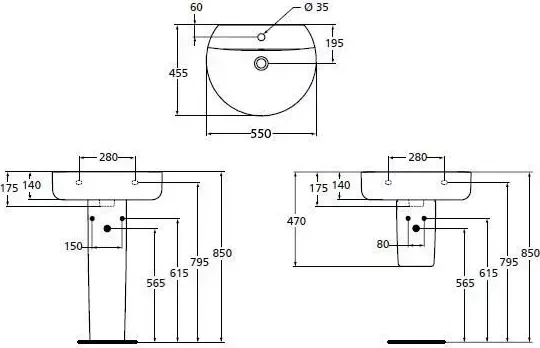 Раковина  Ideal Standard Connect E786401