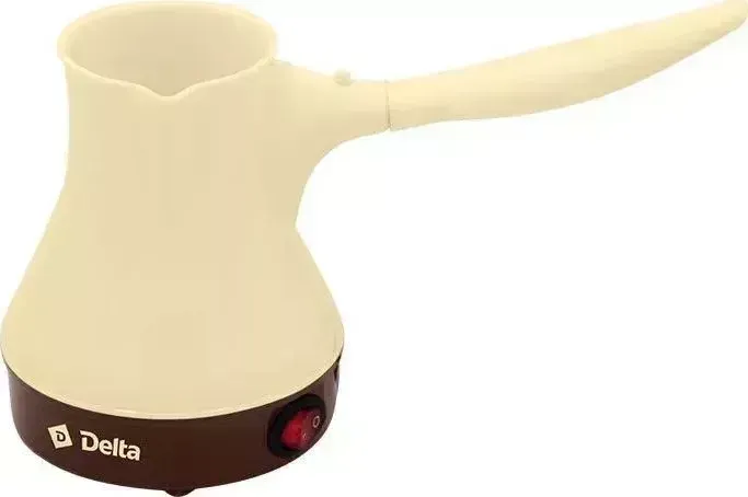 Кофеварка DELTA DL-8162 бежевый с коричневым