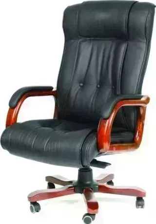 Кресло офисное CHAIRMAN 653 черная кожа