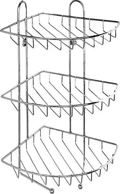 Аксессуар Milardo 110WC30M44 полка трехъярусная угловая с крючками