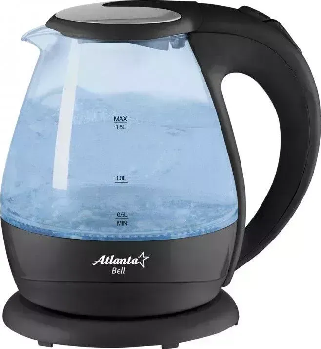 Чайник электрический ATLANTA ATH-2460 стекло черный