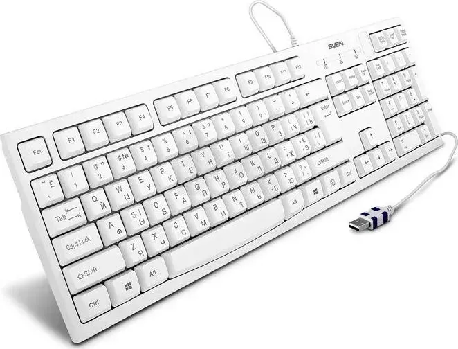Клавиатура SVEN KB-S300 белый
