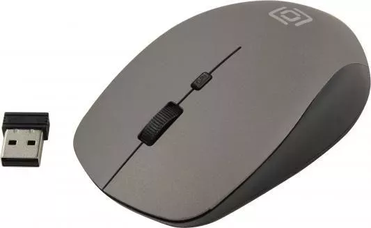 Мышь компьютерная OKLICK 565MW matt черный/серый