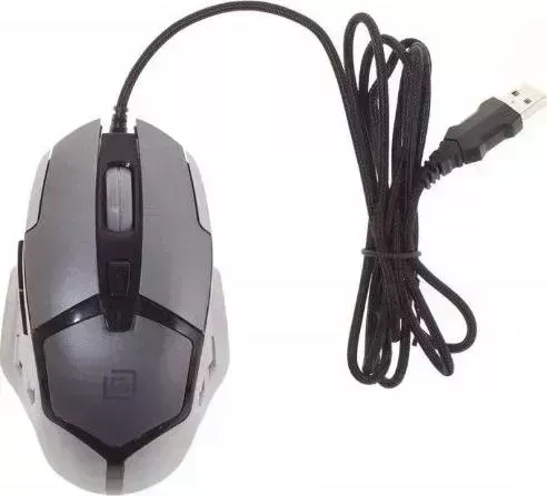 Мышь компьютерная OKLICK 915G HELLWISH V2 черный/серебристый