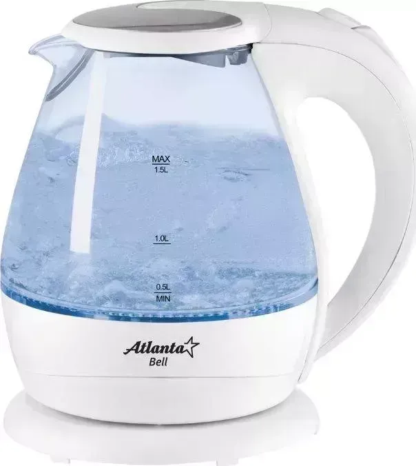 Чайник электрический ATLANTA ATH-2460 стекло белый