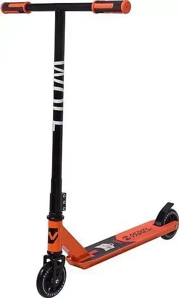 Самокат NOVATRACK WOLF EL (110P.WOLF.BOR9) черно-оранжевый