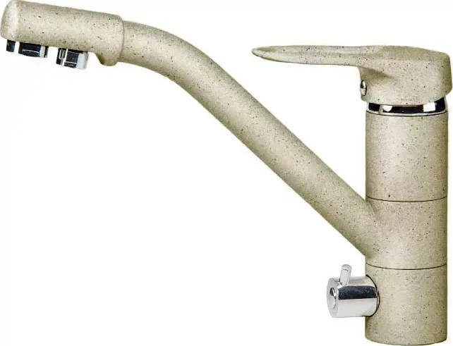 Смеситель для кухни  АкваГранитЭкс C-6040 песочный (302)