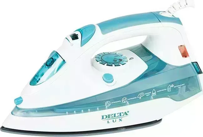 Утюг DELTA Lux DL-710 белый с серо-голубым