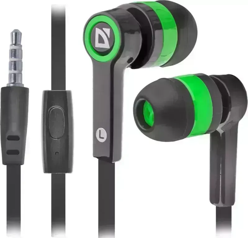 Наушники DEFENDER Pulse 420 черный/зеленый (63422)
