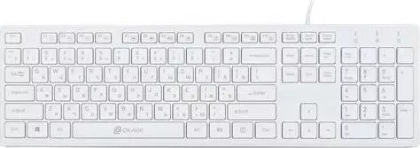 Клавиатура OKLICK 500M белый USB