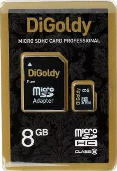 Карта памяти  Digoldy microSDHC 8GB Class10 (+ адаптер SD)